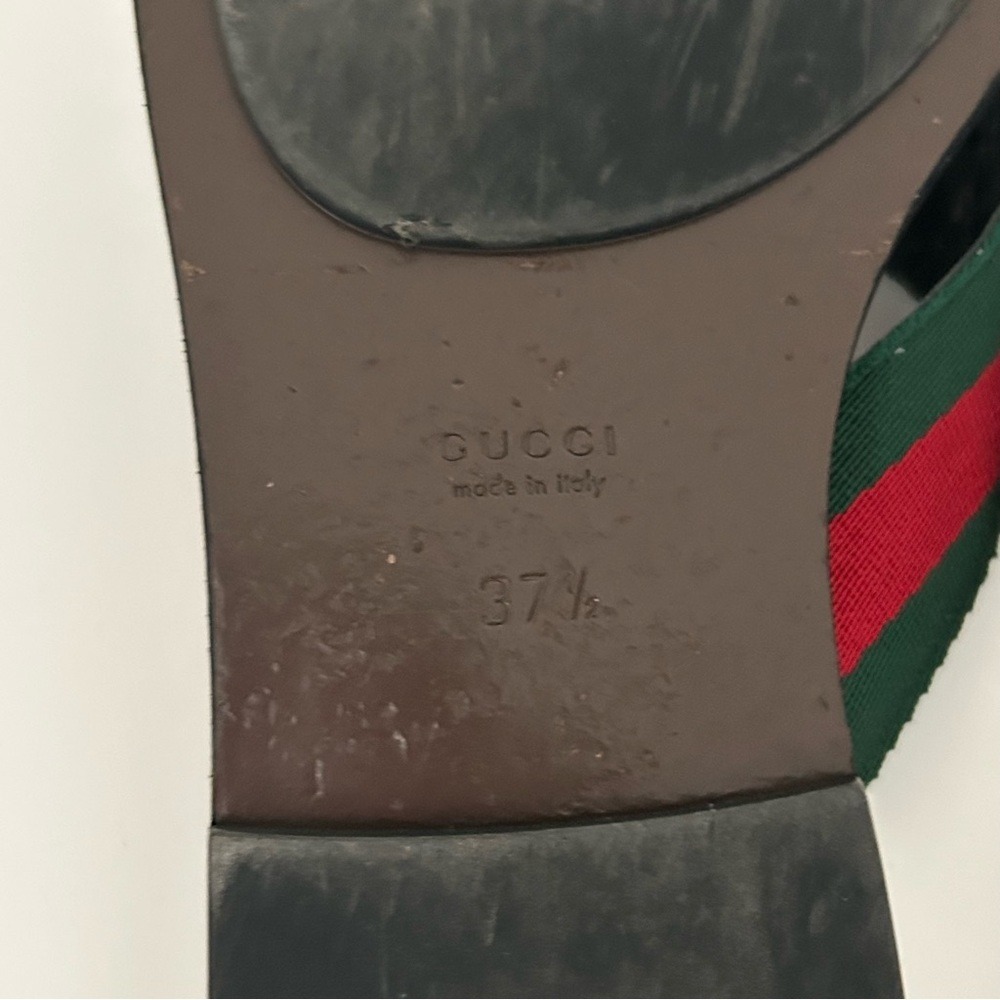 Gucci Kika Red Interlocking GG Thong Flip Flop Flat Sandals Size It 37.5 - Picture 4 of 7